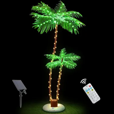 Bar, swimming pool, deck, outdoor decoration, courtyard, tropical party, Christmas with LED