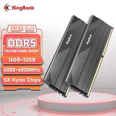 KingBank Memoria RAM DDR5 6800MHz 24GB 48GB 24GBx2 Gaming Desktop Memory 288Pin DIMM DDR5 RAM EXPO