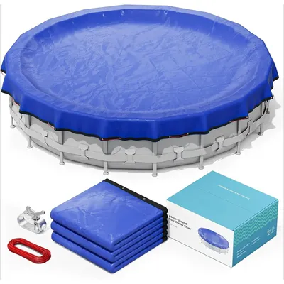 Round Winter Pool Cover - Round pool cover Round ground, 4ft overlap extra thick 420D round pool