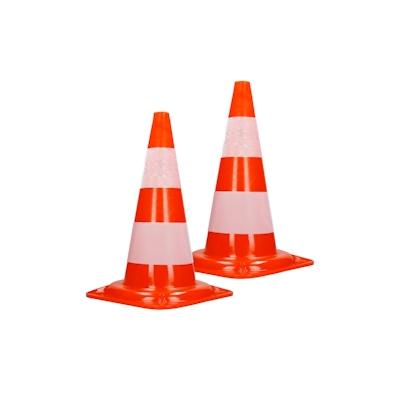 2er Pack Warnkegel Warnleitkegel Verkehrsleitkegel Pylon Sicherheit 47 cm Kegel