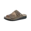 Pantolette, Herren, Gr. 45, grau (taupe), Veloursleder, Schuhe