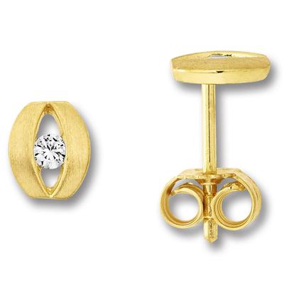 Paar Ohrhänger ONE ELEMENT "Zirkonia Ohrringe Ohrstecker aus 333 Gelbgold", gold, Ohrringe, Damen, Damen,mit Zirkonia, G