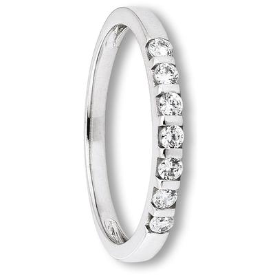 Goldring ONE ELEMENT "Zirkonia Ring aus 333 Weißgold" Gr. 50, silber, Fingerringe, Damen, 50,mit Zirkonia, Weißgold 333, Damen Gold Schmuck Image