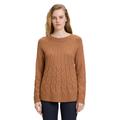 Strickpullover BETTY BARCLAY "Betty Barclay Damen Strickpullover langarm", Damen, Gr. 40, braun (walnut melange), Strick, Obermaterial: 50% Viskose, 27% Polyamid, 23% Polyester., casual, figurumspielend lang, Rundhals, Langarm, Pullover, Material