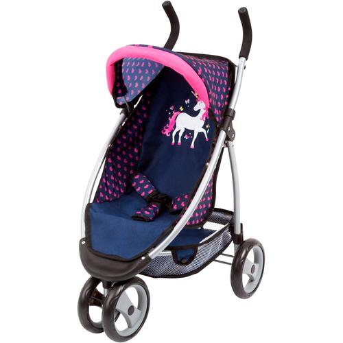 Puppenbuggy BAYER ""Sport Jogger blau/pink"" Puppenwagen bunt (blau/pink) Kinder