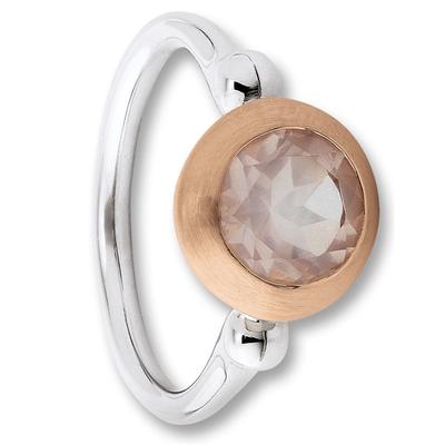 Silberring ONE ELEMENT "Rosenquarz Ring aus 925 Silber" Gr. 56, silber, Fingerringe, Damen, 56, Silber 925 (Sterlingsilber), Damen Silber Schmuck Image