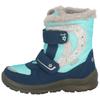 Winterstiefel LURCHI "Kadira-SYMPATEX Blinkschuh", Kinder, Gr. 28, blau (blau, türkis, silberfarben), Lederimitat, Textil, Glitzer, modisch, Schuhe, Winterboots mit Glitzerbesatz, Größenschablone zum Download