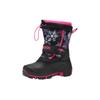 Winterstiefel KANGAROOS "Kanga-Bean IV", Damen, Gr. 39, schwarz (jet schwarz, neon pink), Textil, Synthetik, sportlich, Schuhe, Snowboots, Winterboots, Winterschuhe, wasserabweisend, gefüttert