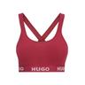 Bralette-BH HUGO UNDERWEAR ""BRALETTE PADDED SPOR"" Gr. S, N-Gr, rot (dark red 601) Damen BHs mit HUGO Logo auf dem Bund