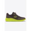 Sneaker LOTTO, Gr. 27, grau (grau, lime), Textil, Synthetik, sportlich, Schuhe, - in kinderfußgerechter Passform