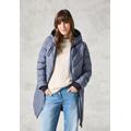 Steppmantel CECIL, Damen, Gr. XXL (46), grau (grau fusion), Stoff, Obermaterial und Futter: 100% Polyester, unifarben, casual, gerade hüftbedeckend, ohne Ausschnitt, Langarm Bündchen, Mäntel, mit Kapuze mit Tunnelzugband