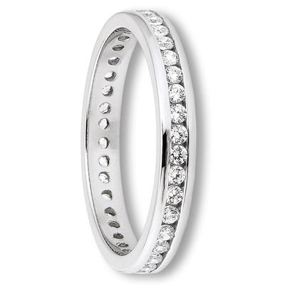 Silberring ONE ELEMENT "Zirkonia Ring aus 925 Silber" Gr. 50, silber, Fingerringe, Damen, 50,mit Zirkonia, Silber 925 (S