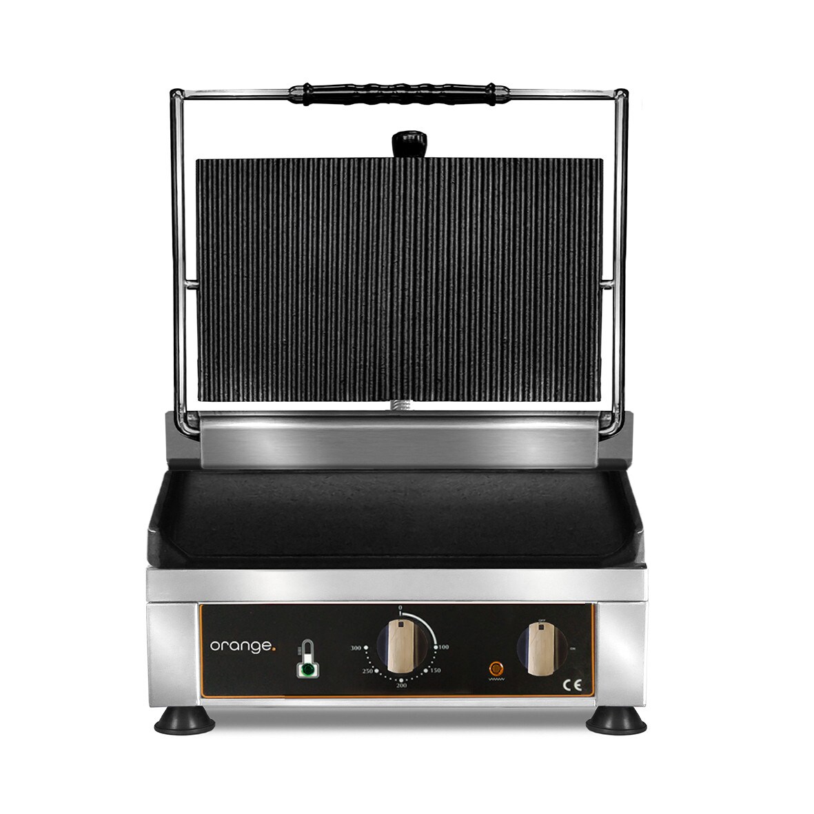 orange. orange Kontaktgrill, 3kW, oben gerillt, unten glatt, 510x500x300mm Image