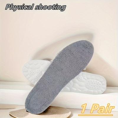 TEMU 2pcs Winter Warm Plush Insoles For Women Men Thicken Thermal Shoe Pad Sports Inserts Boots Insole Image