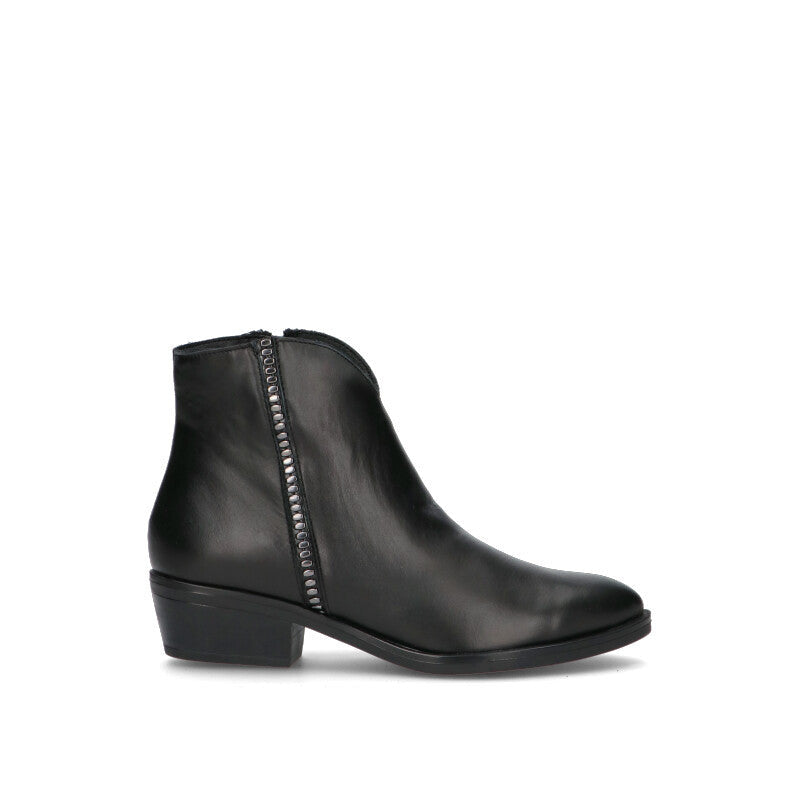 VARIOPINTO Tronchetto donna nero in pelle