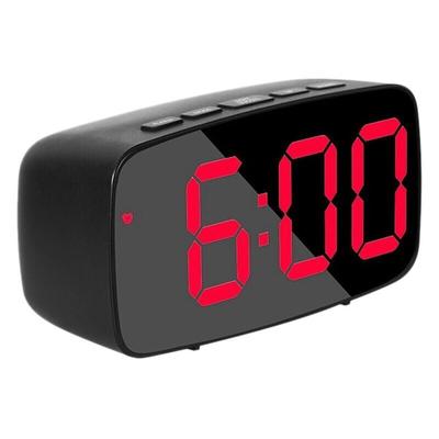 Tlily - Intelligenter digitaler Wecker am Bett, rote LED-Reise-USB-Schreibtischuhr mit Image