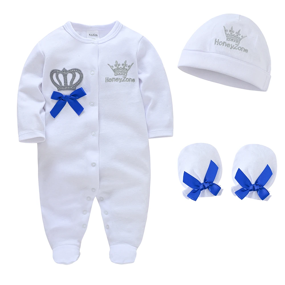 Ensemble de vêtements pour bébé blanc 4 pièces/lot, vêtements pour garçons, vêtements pour filles, ensembles de vêtements pour bébé simples, combinaisons pour nouveau-nés en coton 0-9 mois