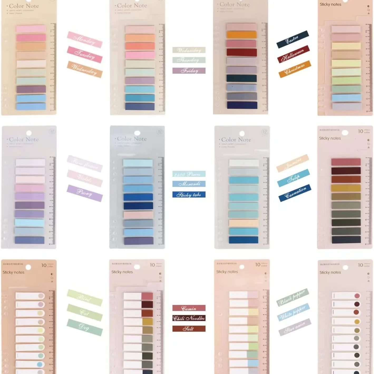 Farbe Selbstklebende Notizblock Haftnotizen Lesezeichen Point It Marker Memo Aufkleber Papier Büro Schulbedarf Image