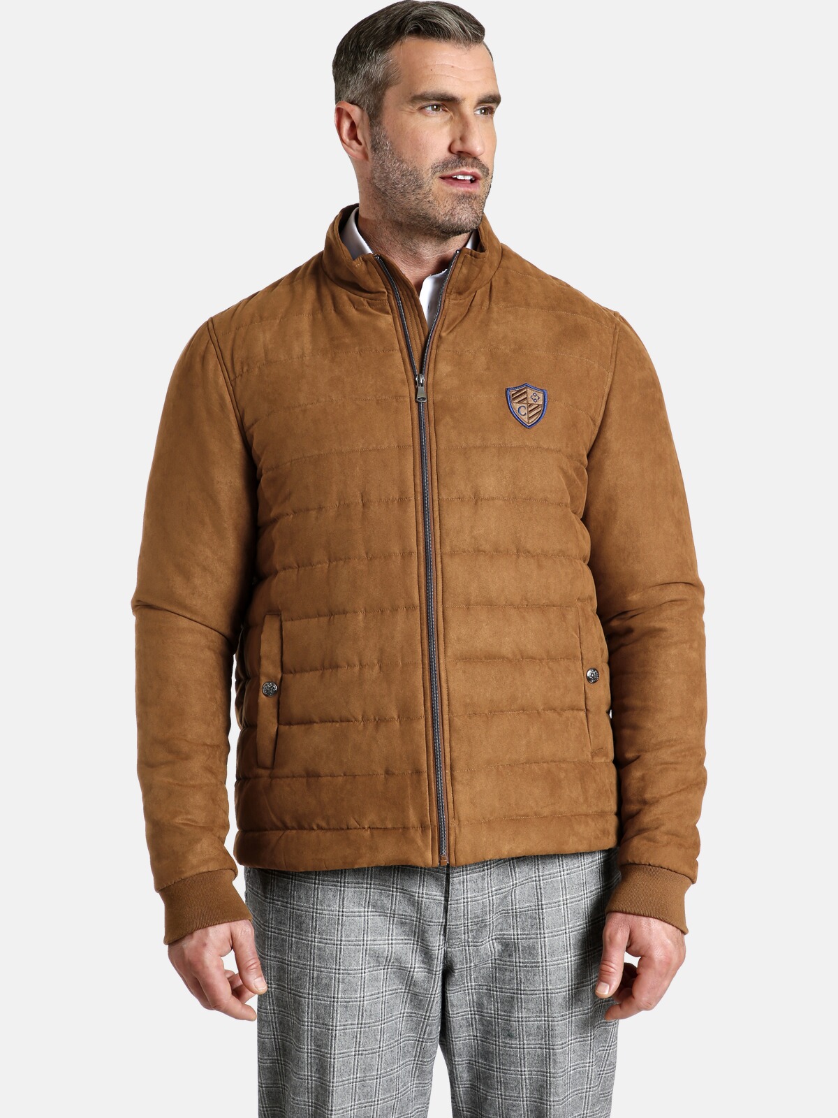 Steppjacke CHARLES COLBY "Steppjacke SIR LAWRENCE", Herren, Gr. 66, braun, Obermaterial: 100% Polyester COOLMAX PES(Coolmax)., Jacken Steppjacke