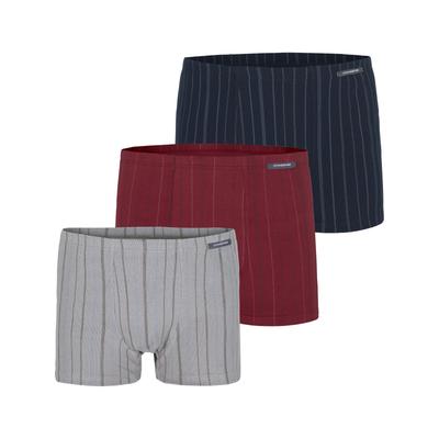 Retro Pants JAN VANDERSTORM "3er Pack Retropant LEONELL", Herren, Gr. 7XL, bunt (blau grau rot), Obermaterial: 95% Baumw