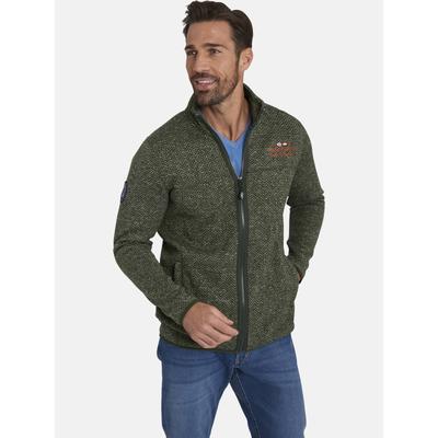 Sweatjacke JAN VANDERSTORM "Strickfleecejacke KOLMUND", Herren, Gr. XL, grün (oliv), Obermaterial: 100% Polyester PES., 