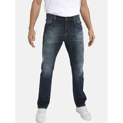 5-Pocket-Jeans JAN VANDERSTORM "Tiefbundjeans JURIEN", Herren, Gr. 33, blau (dunkelblau), Obermaterial: 78% Baumwolle CO