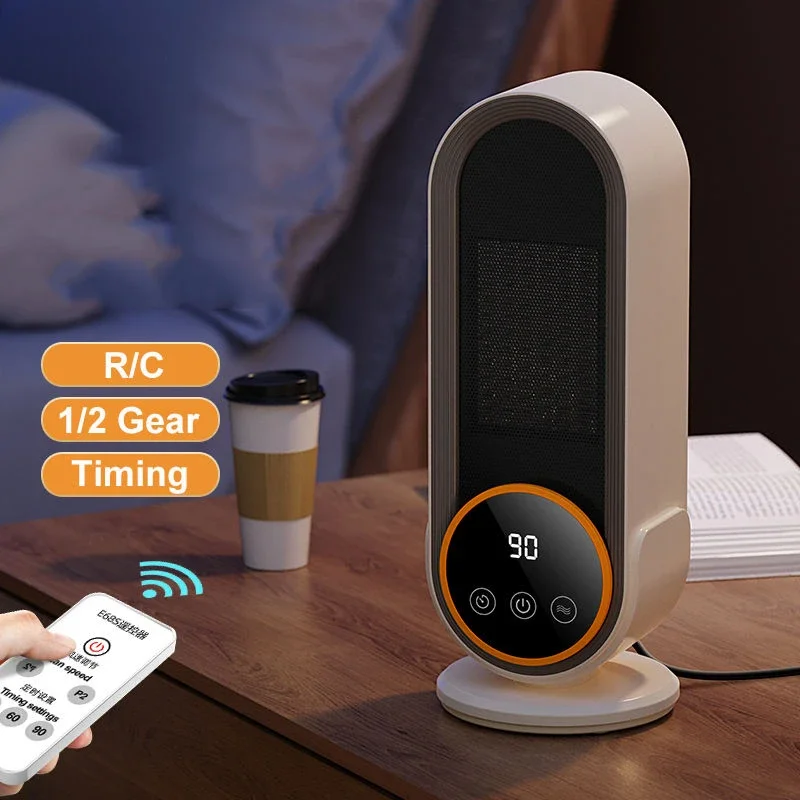 1200 W Winterheizung, tragbare Touchscreen-Elektroheizung mit Fernbedienung, Timer, Handwärmer, Tischheizung für das Heimbüro Image