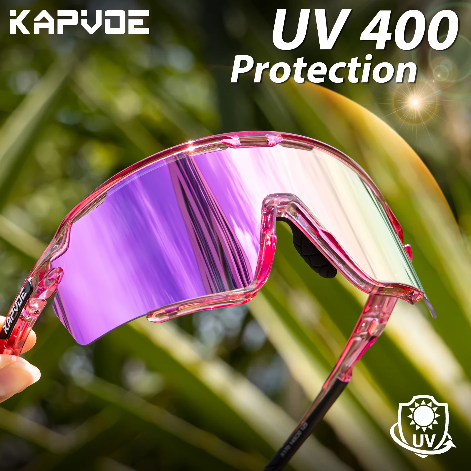 Kapvoe farbe photo chrome fahrrad brille outdoor fahrrad sonnenbrille uv400 sport brille männer mtb radfahren sonnenbrille Image