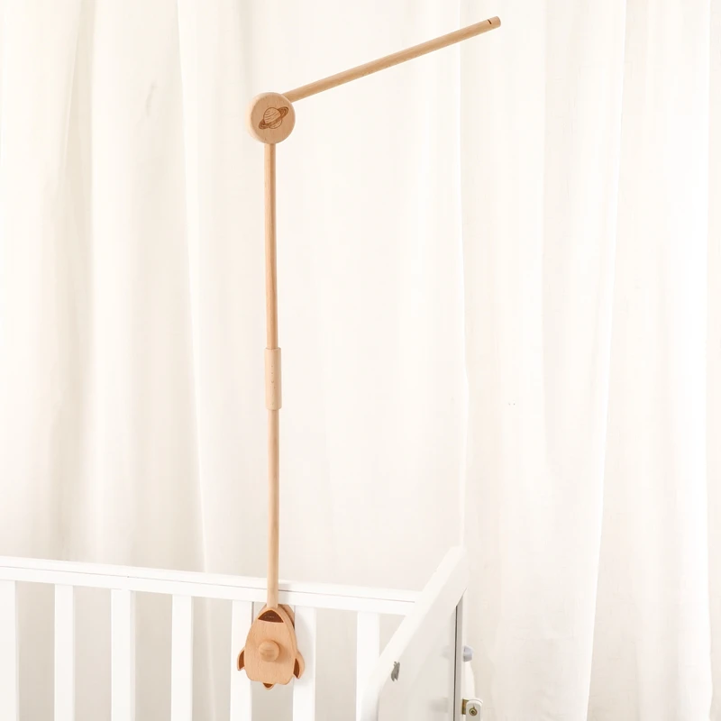 Baby Holz Bett Glocke Halterung Mobile Hängen Rasseln Halterung Spielzeug Aufhänger Baby Krippe Mobile Bett Glocke Holz Spielzeug Halter Arm Halterung