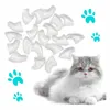 20 Stück transparente Katzen-Nagelkappen, PVC, weiche Katzenklaue, weiche Pfoten, Geschenk für Haustiere, Heimtierbedarf, Größe XS S M L