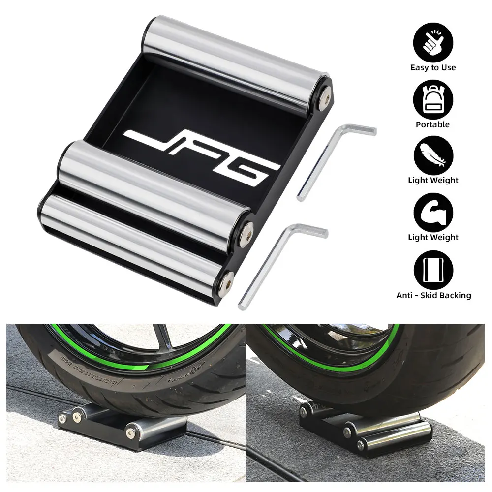 Motorrad Universal Reifen Reinigung Stehen Reifen Waschen Halterung Tragbare Kette Sauber Langlebig Roller Rampe Lift Für KTM Kawasaki Suzuki Image