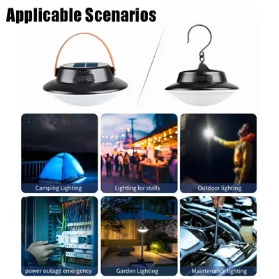 LED Camping Licht solar betriebene Outdoor tragbare USB wiederauf ladbare Lampe Camping Taschenlampe Not lampe für Outdoor-Camping Beleuchtung