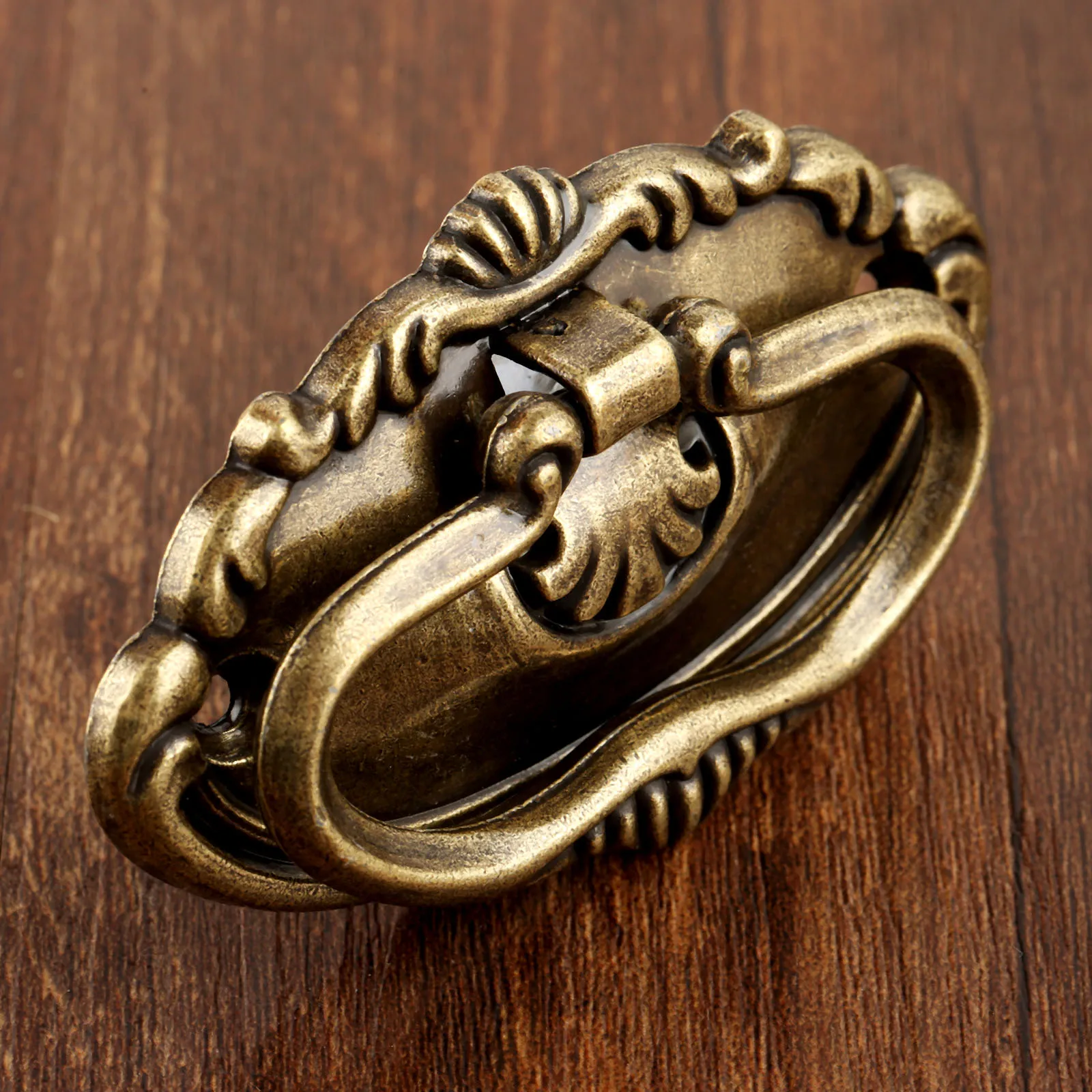 DRELD 1Pc 78*43mm Antike Bronze Möbel Griff Schublade Schrank Schmuck Box Dekorative Griffe Pulls Knob Möbel hardware