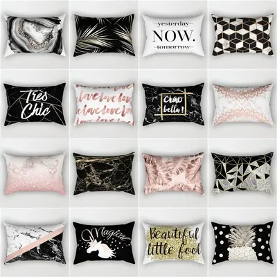 Nordic Personalisierte Mode Sofa Taille Kissen Kissen Doppel-Seitige Einfache Werfen Kissenbezug Von Image