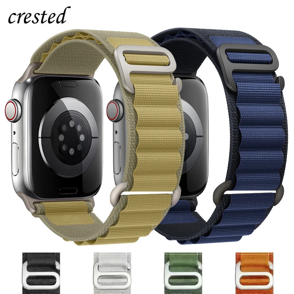 Alpine-Armbänder für Apple Watch Ultra 2 Band 49 mm 44 mm 45 mm 40 mm 38 mm 41 mm Nylonarmband iWatch Serie 10 9 3 6 7 8 SE 46 mm 42 mm Image