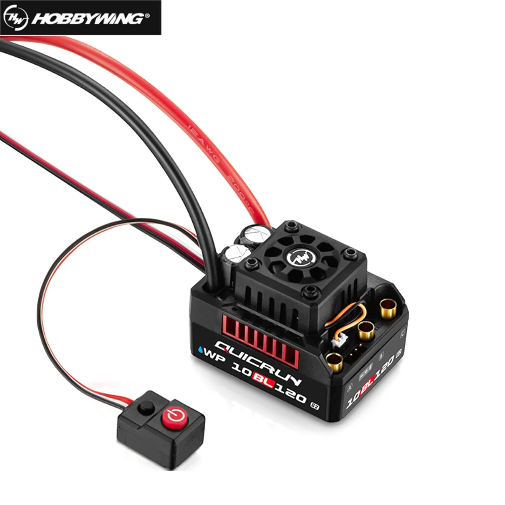 Hobby wing quicrun wp 10 bl120 g2 120a 2-4s lipo geschwindigkeit regler bürsten los esc sensor los für 1/10 1/12 rc auto spielzeug ersatzteil
