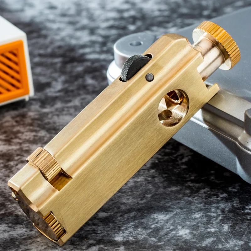 Klassisches, komplett aus Kupfer gefertigtes, antikes Feuerzeug, Pfeifenfeuerzeug, Kerosinfeuerzeug, hochwertiges, kreatives Geschenk für den Freund. Image