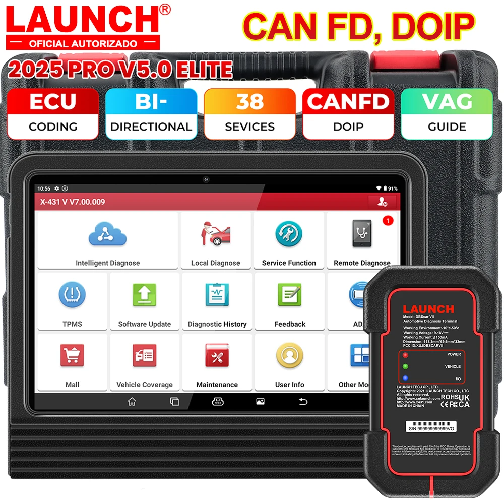 Starten Sie X431 PRO V5.0 Autodiagnosetools, ECU, Online-Codierung, aktiver Test, Autodiagnosetools, CAN FD 36 Resets, Auto-Auto-Scanner Image