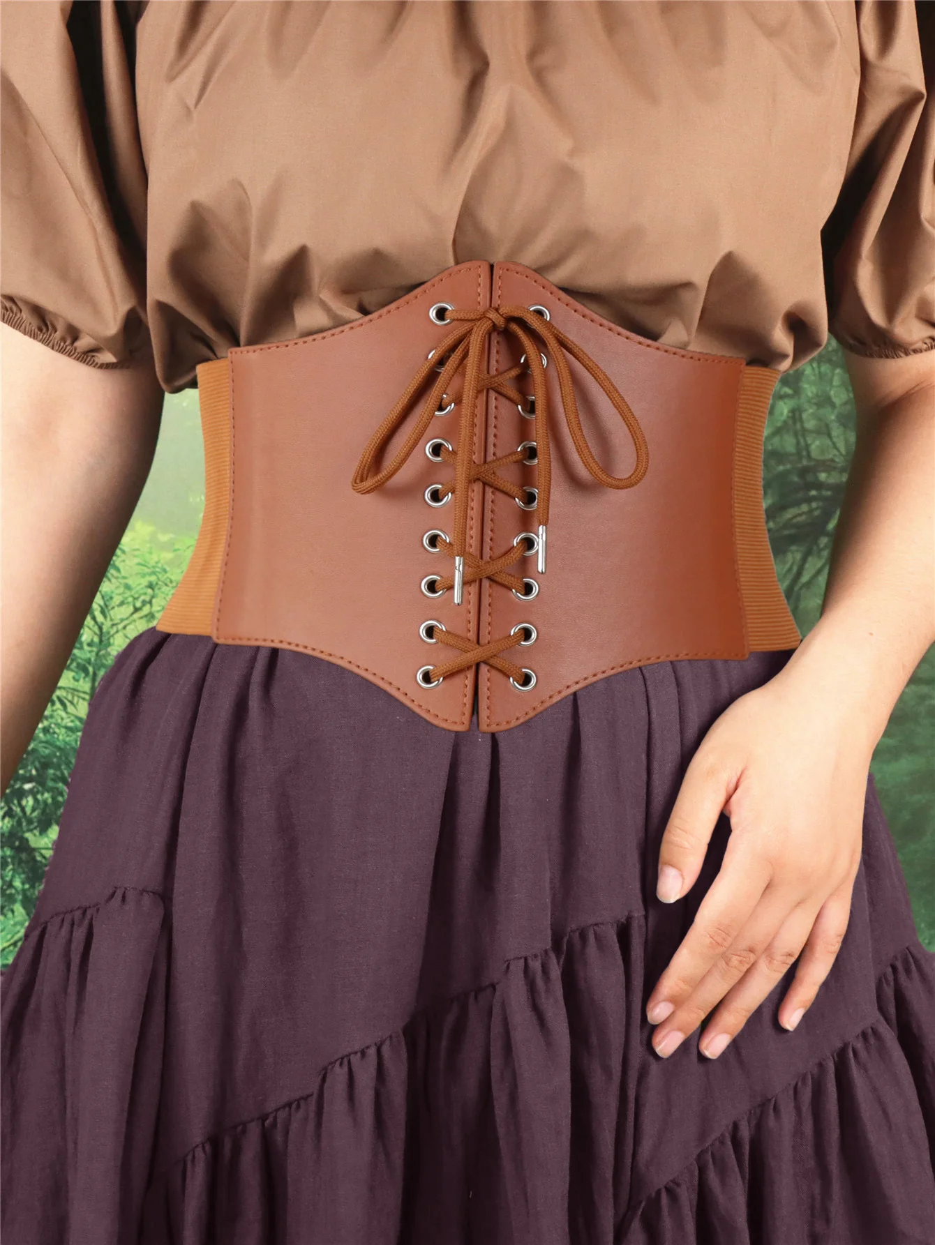 Mittelalter liche breite Leder Rüstung Gürtel Steampunk Taille Kostüm Zubehör Frauen Männer Wikinger Ritter antiken Bund für Larp Cosplayd Image