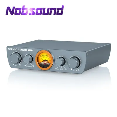 Nobsound H7 HiFi Class D Balanced XLR / RCA Home Desk Stereo Power Amplifier for Speakers with VU