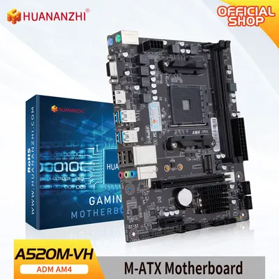 HUANANZHI A520M VH AMD AM4 Motherboard Support Ryzen ( 3600 4650G 5500G 5600 5600G 5600X 5800X) M.2