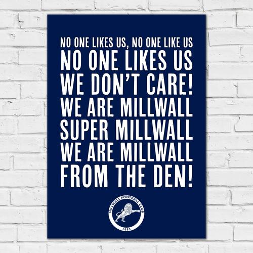 Millwall Song Druck - ungerahmt A2