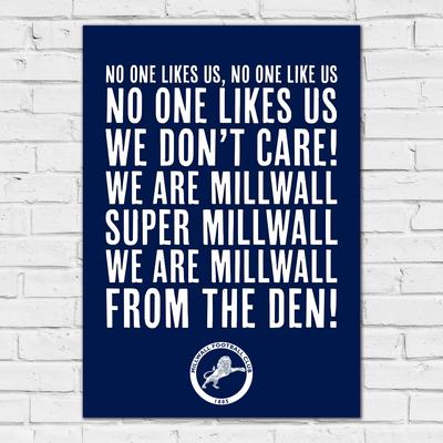 Millwall Song Druck - ungerahmt A2 Image