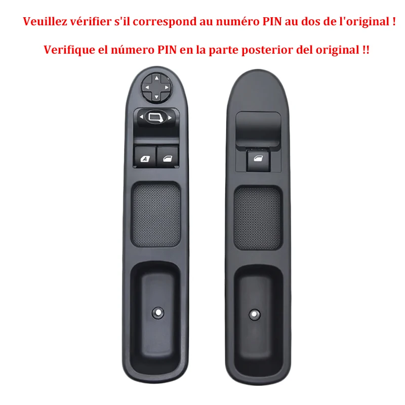 6554QC 6490HQ 2PCS Lato conducente Finestra laterale passeggero Interruttore di controllo per Peugeot 207 2007-2015 6554HJ 6554.QC