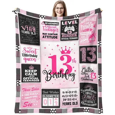 Birthday Gift for a 13 Year Old Girl, Blanket, Birthday Gift blankets for beds blankets throw