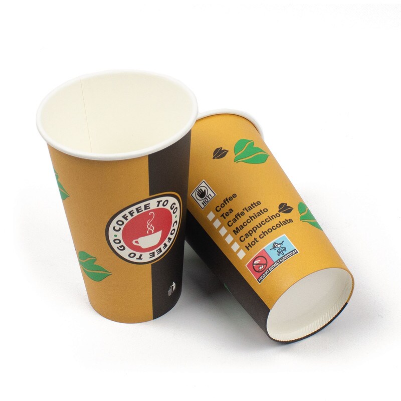 DayBays 500 Stk. Kaffeebecher 16oz/400ml Ø9cm " Coffee To Go Becher " Pappe mit PE-beschichtet Image