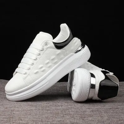 Luxury Men Shoes Couple White Shoes Men's Sports Casual Shoes Breathable Heightening Ladies Sneakers Skateboard/Tennis Shoes