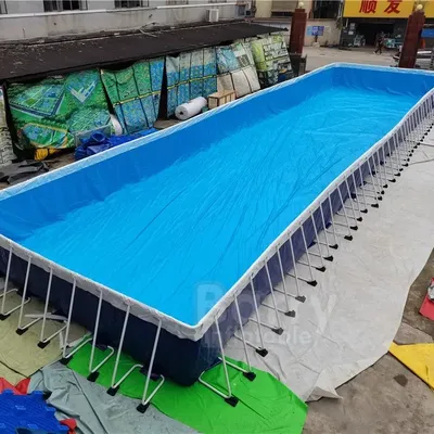 Above Ground Pool Price Steel Frame Oval or Rectangle Swimming Pools for Kids and Adults with Filter