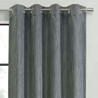 Clemmons Grommet Curtain Panel Gray, 52 x 95, Gray