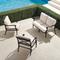 Carlisle 3-pc. Loveseat Set in Onyx Aluminum - Quick Dry, Charcoal - Frontgate